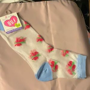 Sheer butterfly socks